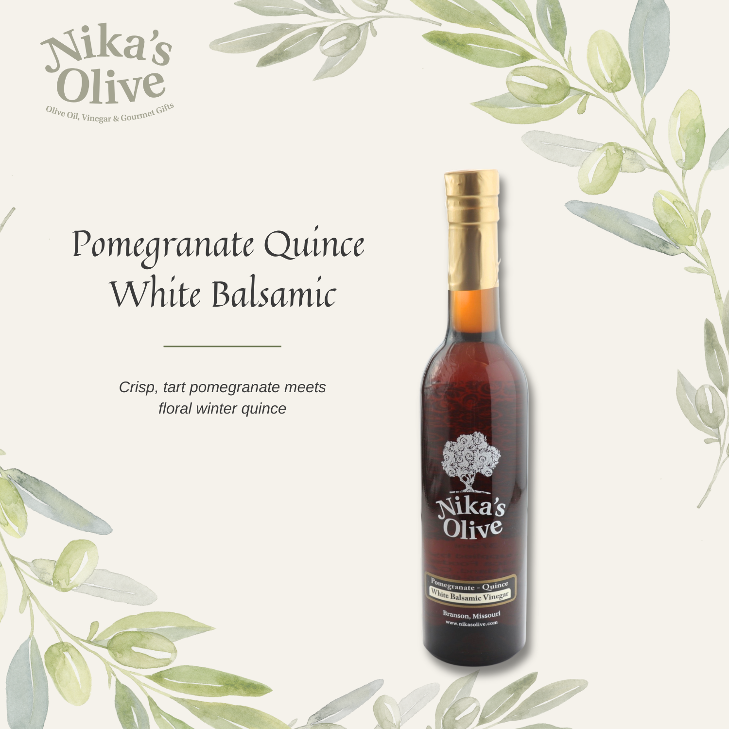 Pomegranate-Quince White Balsamic Vinegar