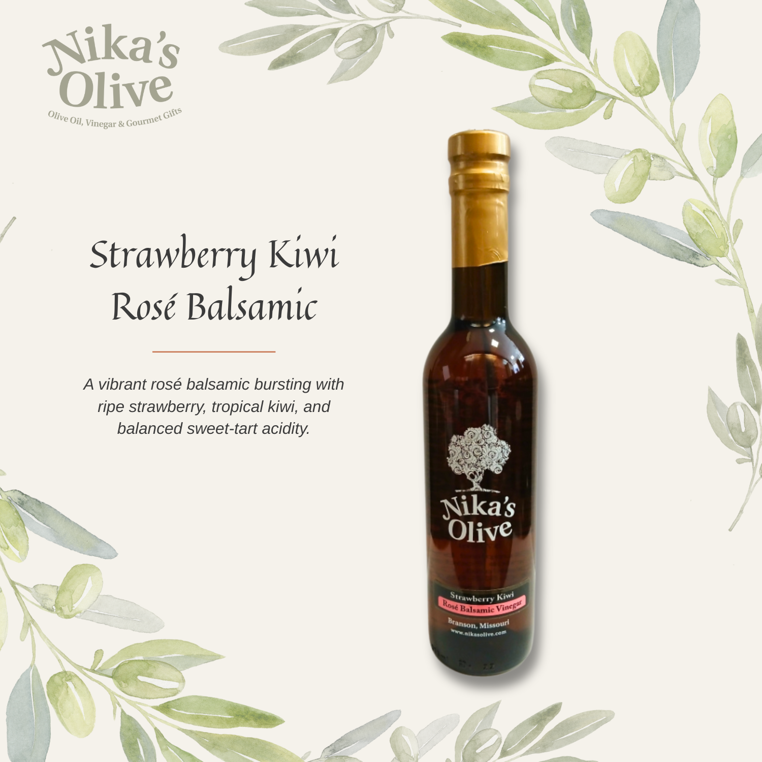 Strawberry Kiwi Rosè Balsamic Vinegar