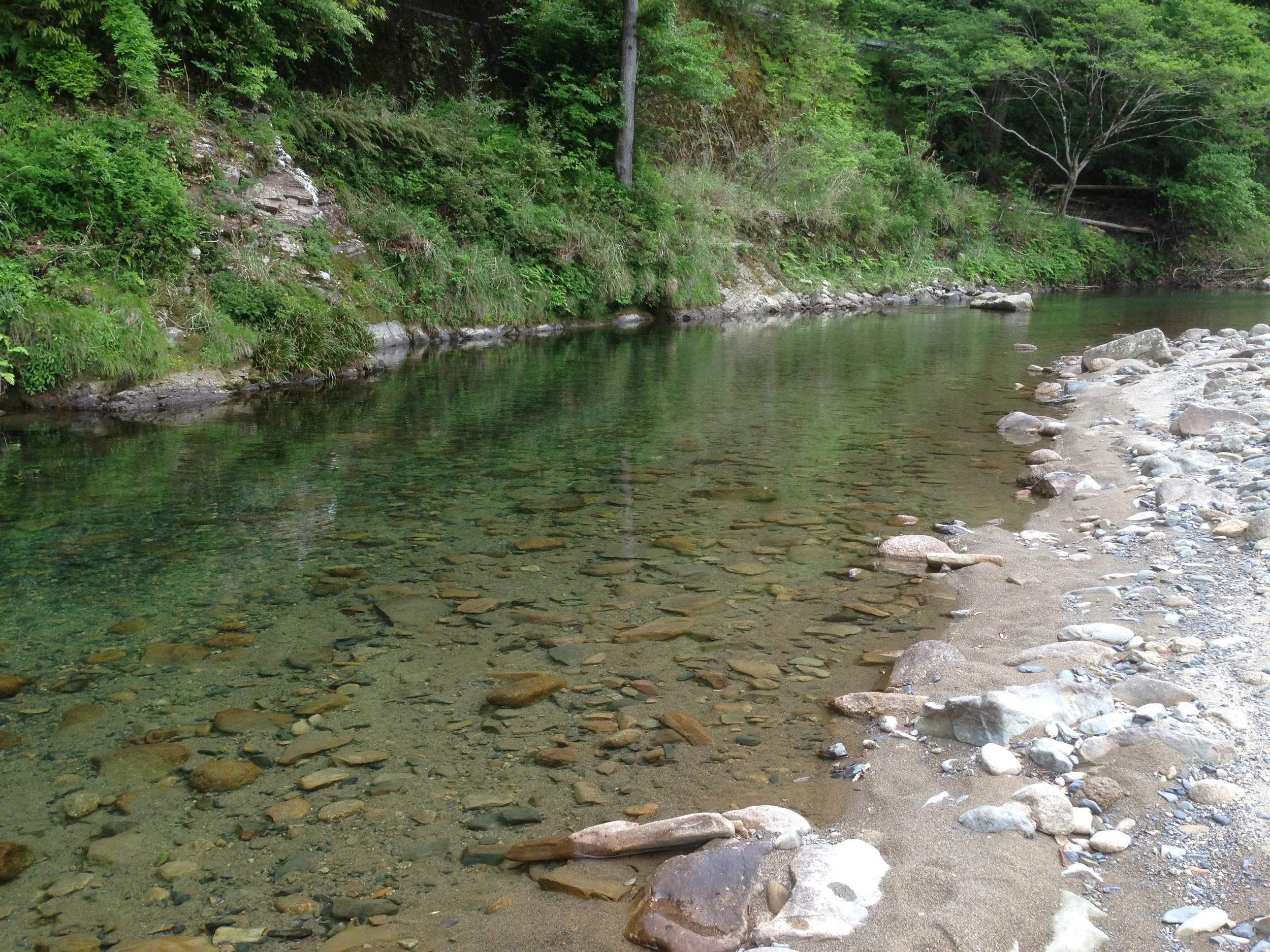 The crystal clear water at Koguchi. Great for a swim!