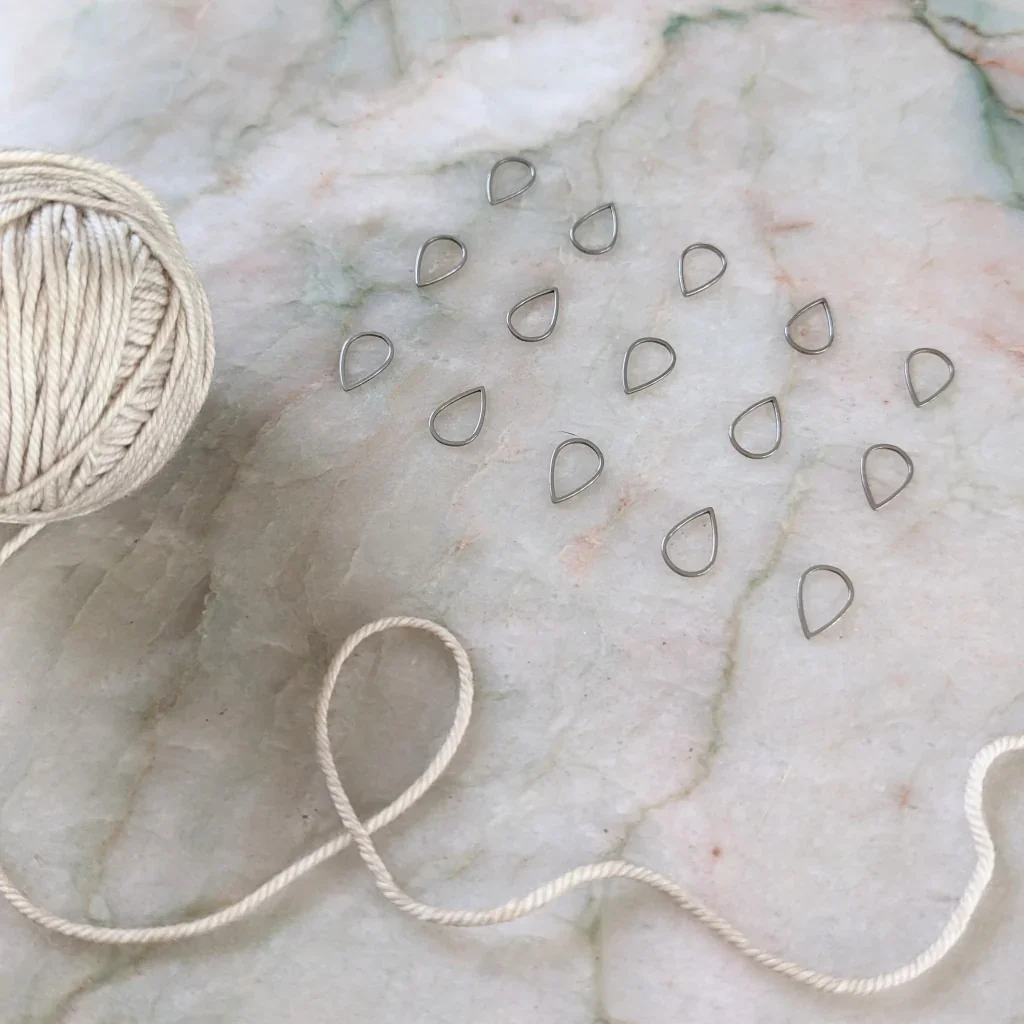 teardrop steel stitch markers