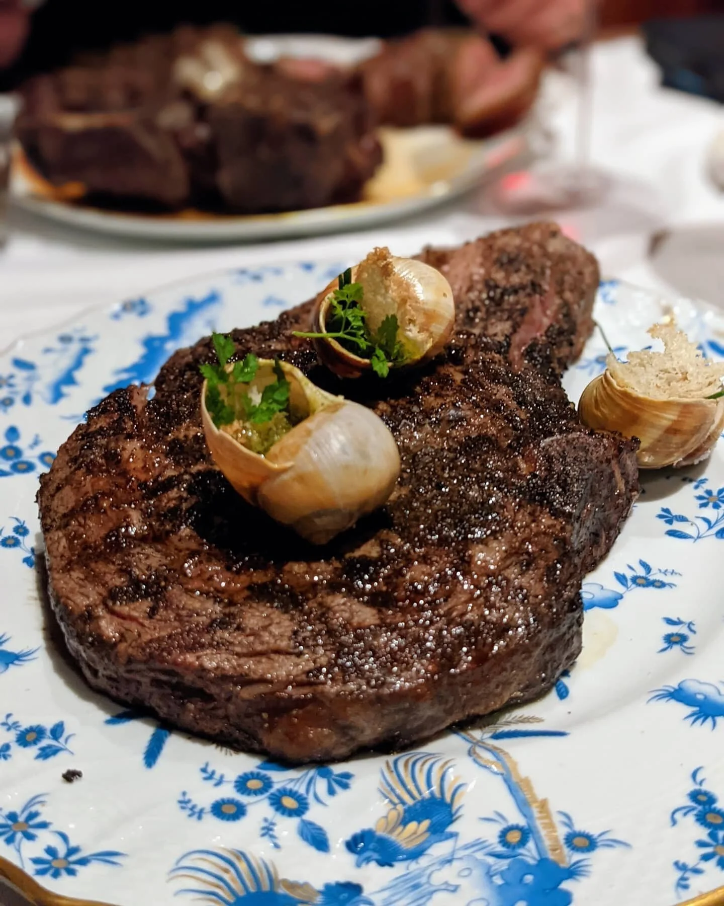 There's a new Sheriff in town! What an amazing dinner at @be.steak.a last night! First time for me but definitely not the last! Bone-in ribeye, beef fat popovers, corn carbonara, and some affogato to round it out! I can't wait to go back and try some