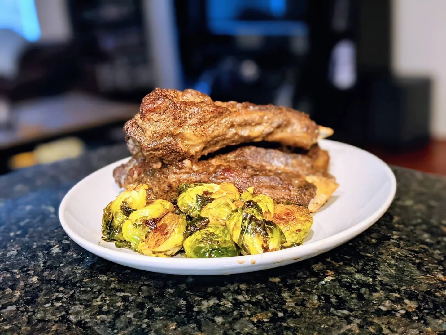 Instant Pot Beef Ribs with my own dry rub! And some Honey-Balsamic Brussel Sprouts as a side! Tinkering with beef ribs for the first time. I can't wait for future attempts! 🤓🤤 #Foodies #foodie #foodadventures #livetoeat #foodiesofinstagram #foodsta