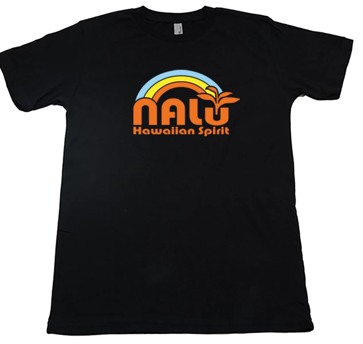 Men's Black "Nalu Rainbow" Logo