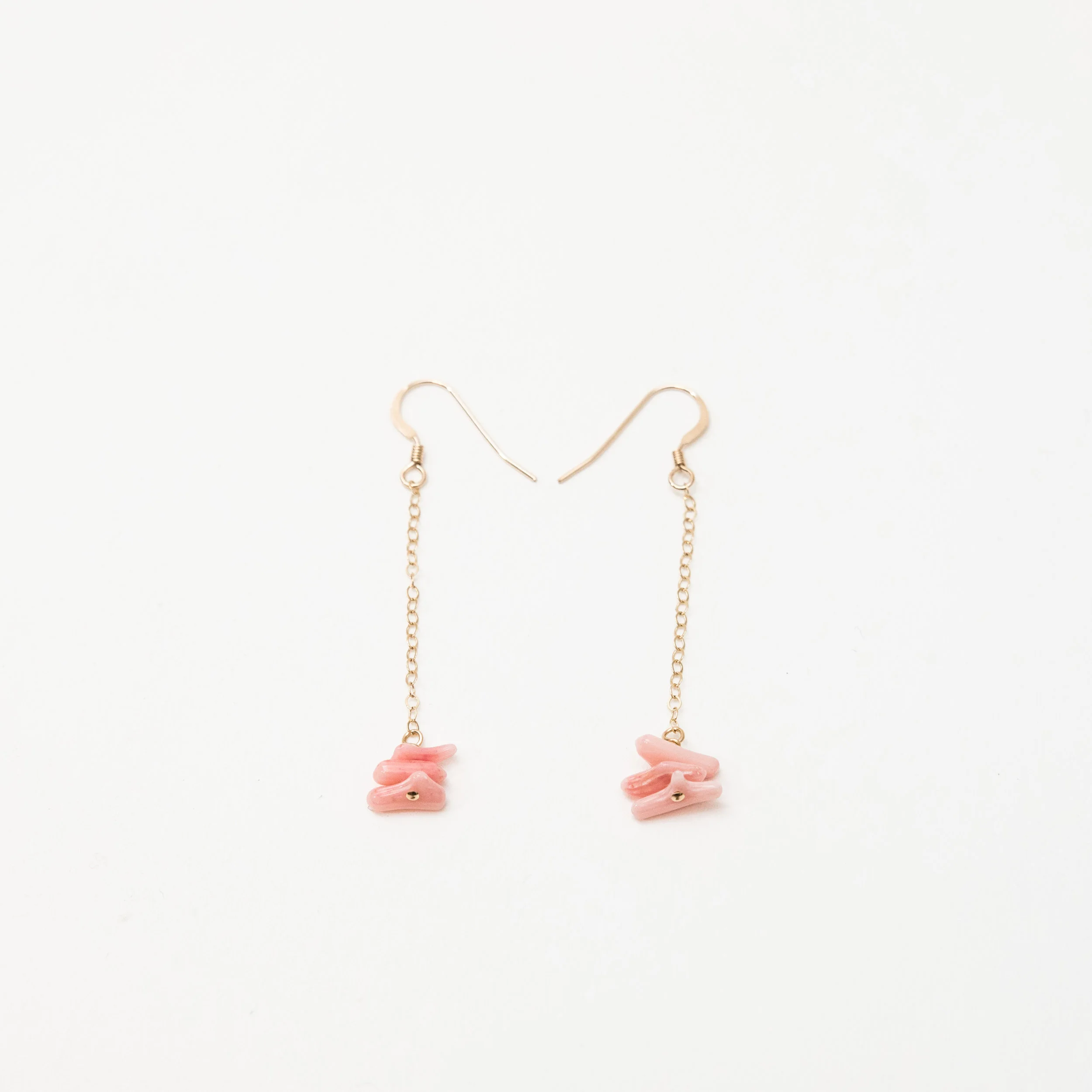 Emakai Jewerly. Coral Dangle Drop Earrings