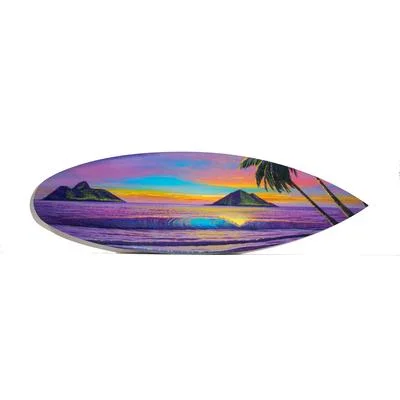 Sebo Art "Lanikai Sunrise" Mini Surfboard
