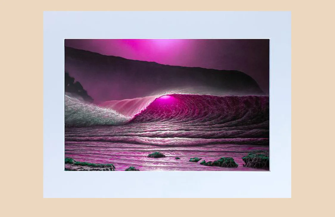 Sebo Art "Full Moon Pink" 11" x 14" Matted Print.