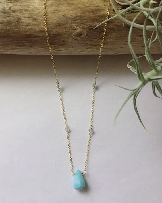 S.H.E Jewerly Hawaii. Baby Blue Opal Necklace