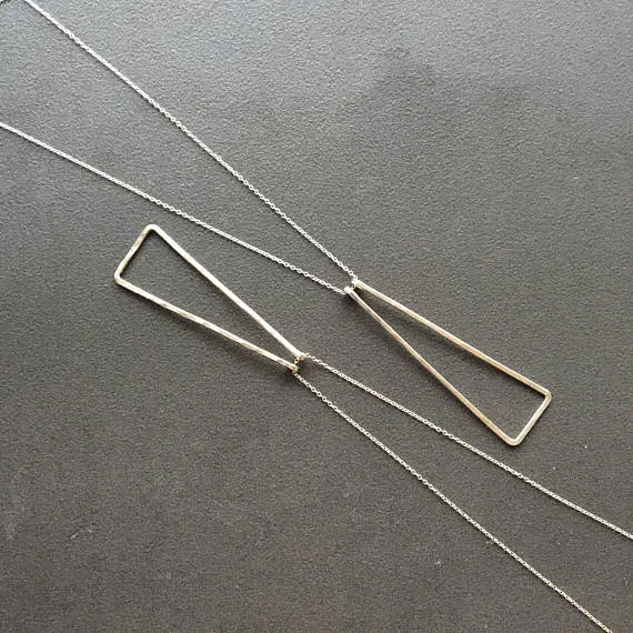 Green Tea Leaves Silver Batters Necklace