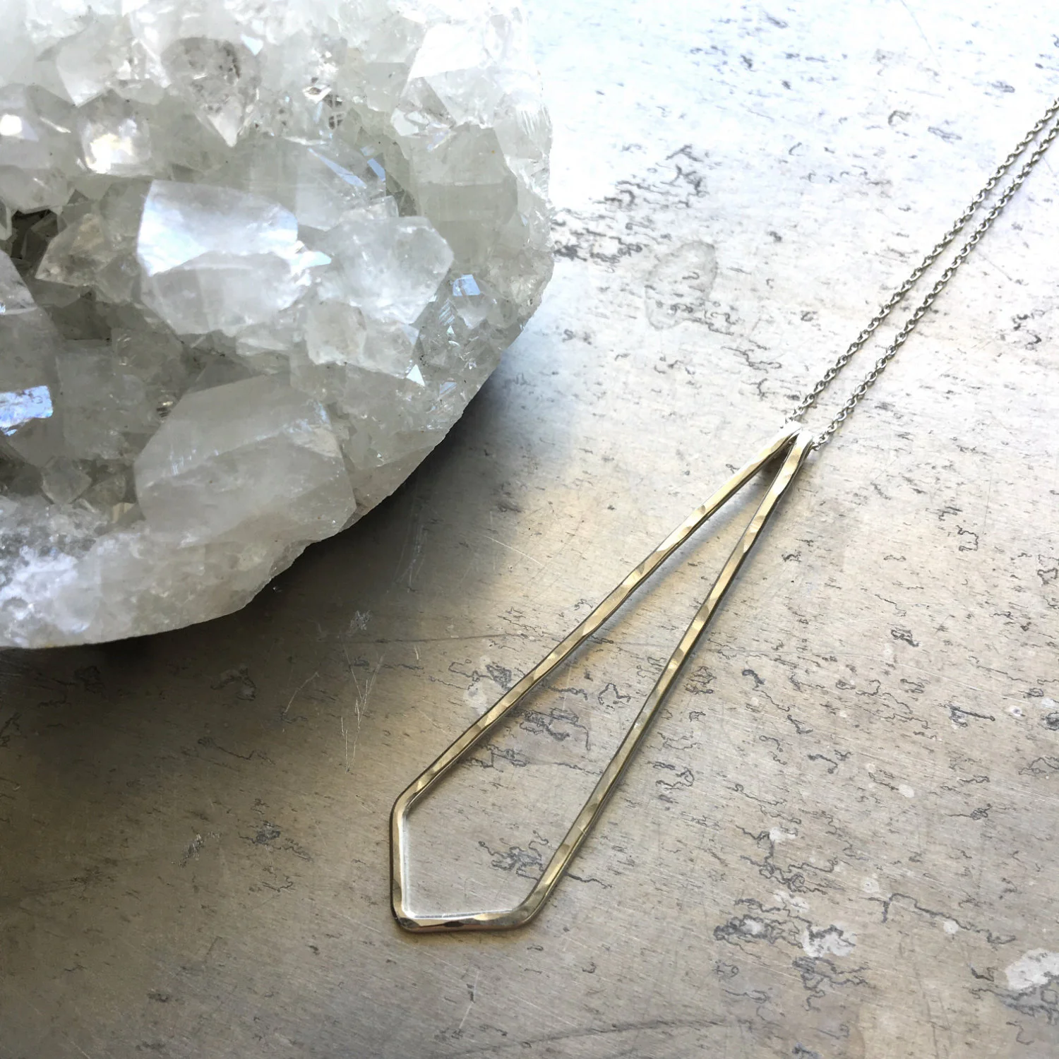 Green Tea Leaves Drop Necklace