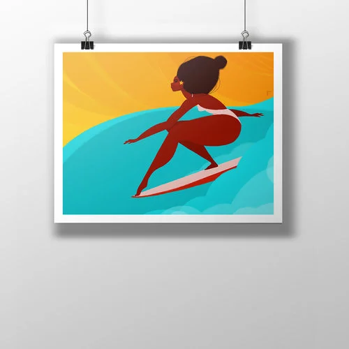 Punky Aloha "Surf Queen" Print