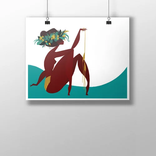 Punky Aloha "Beauty in a Bikini Bottom" Print