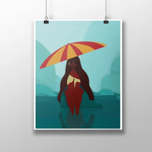 Punky Aloha "Rainy Day Blues" Print