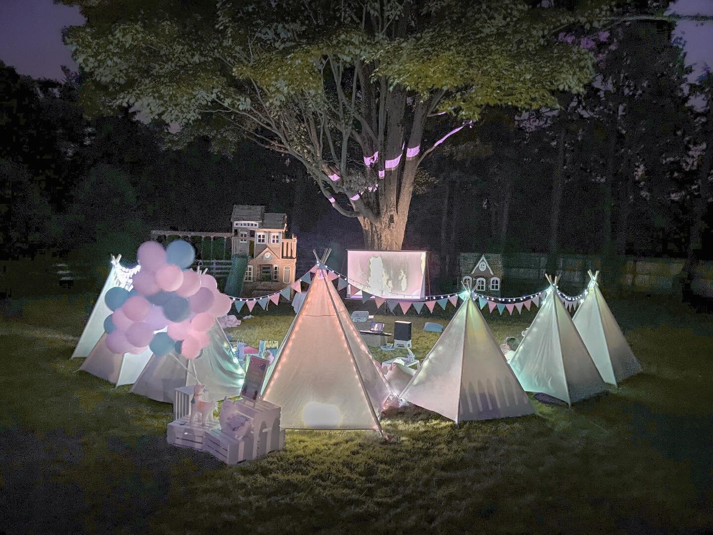 What a magical movie night! We set up the coziest lounge area under a beautiful tree to celebrate a very special sweet birthday girl. The night turned out beyond dreamy! 
Can you guess the theme? More details to come. 
Let the fun come to you.
Event 