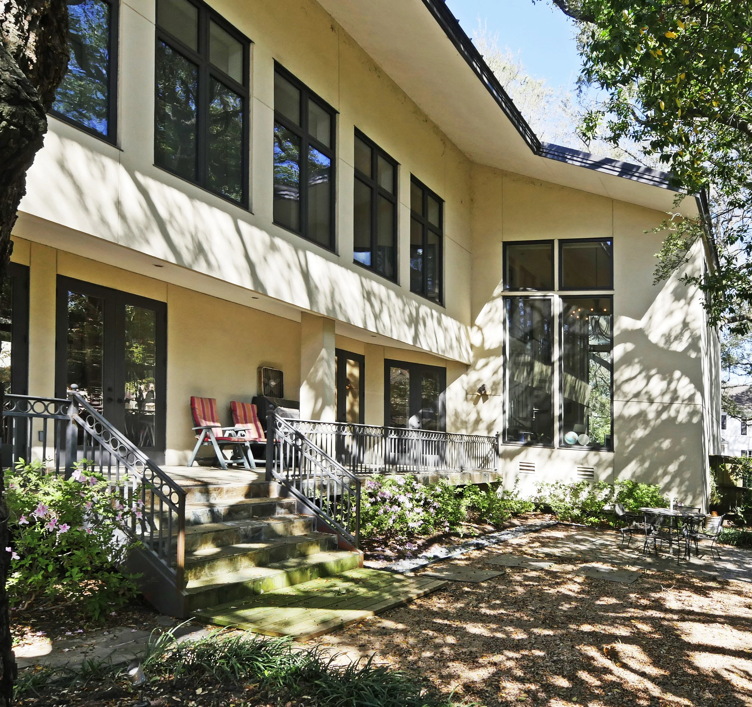 Deep eaves protect from sun and heat
