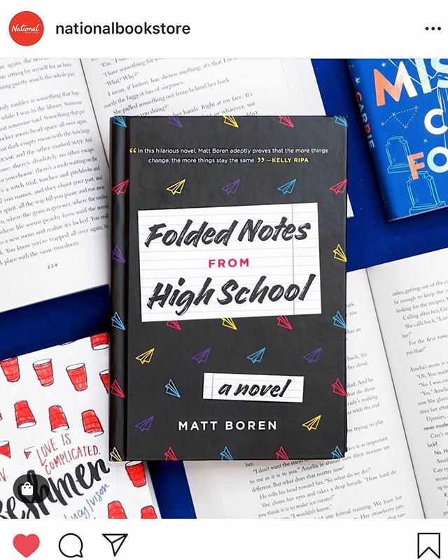 Thanks for all your support @nationalbookstore - really love that you love the book!
.
.
.
#supercouple #comedy #prom #massachusetts #boston #penguin #foldednotesfromhighschool #ya #authorsofinstagram #clinicalnostalgia