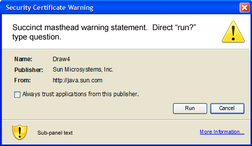 Security Dialog Boxes