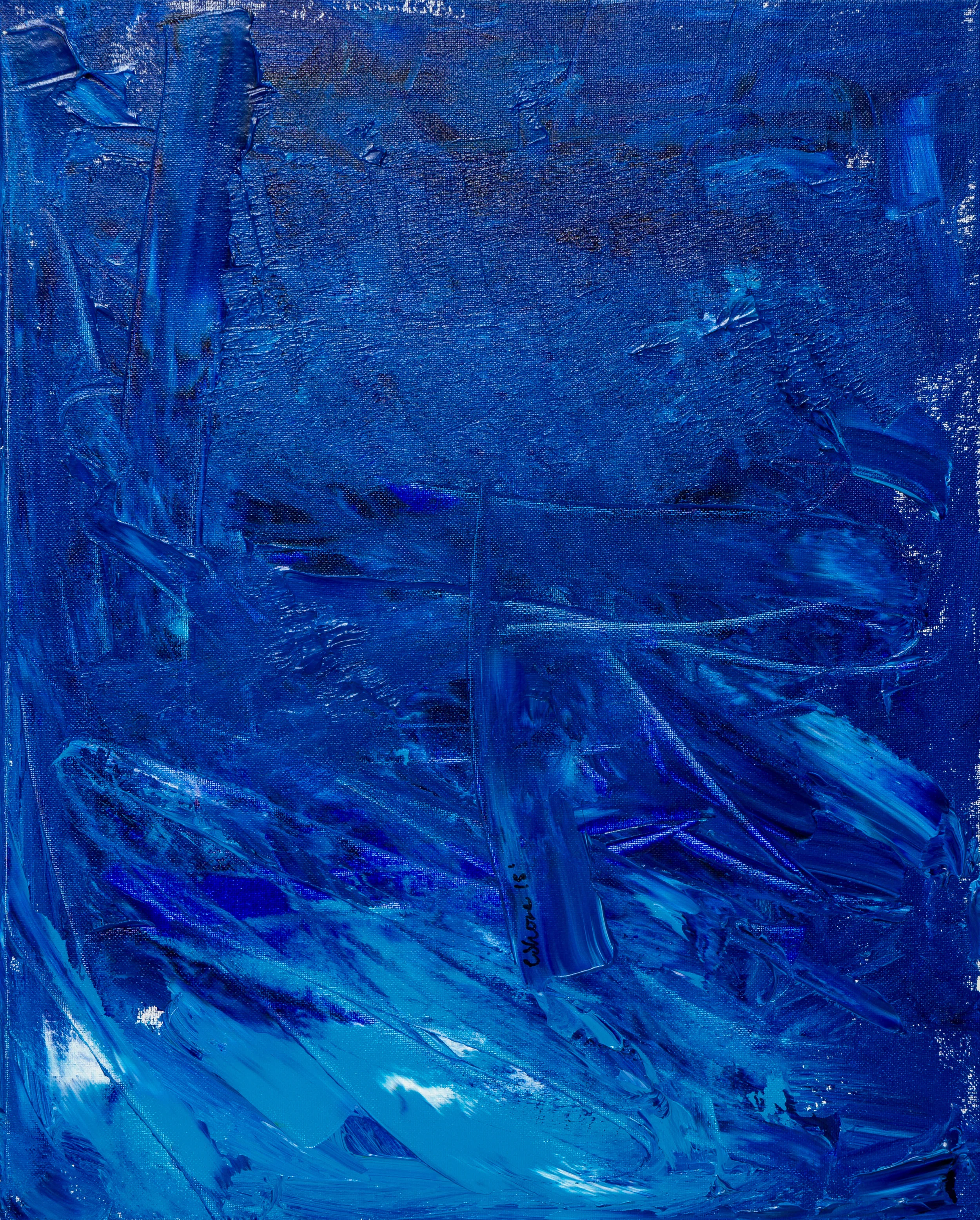 mindless blues, acrylic paint, 16” x 20” (2013)