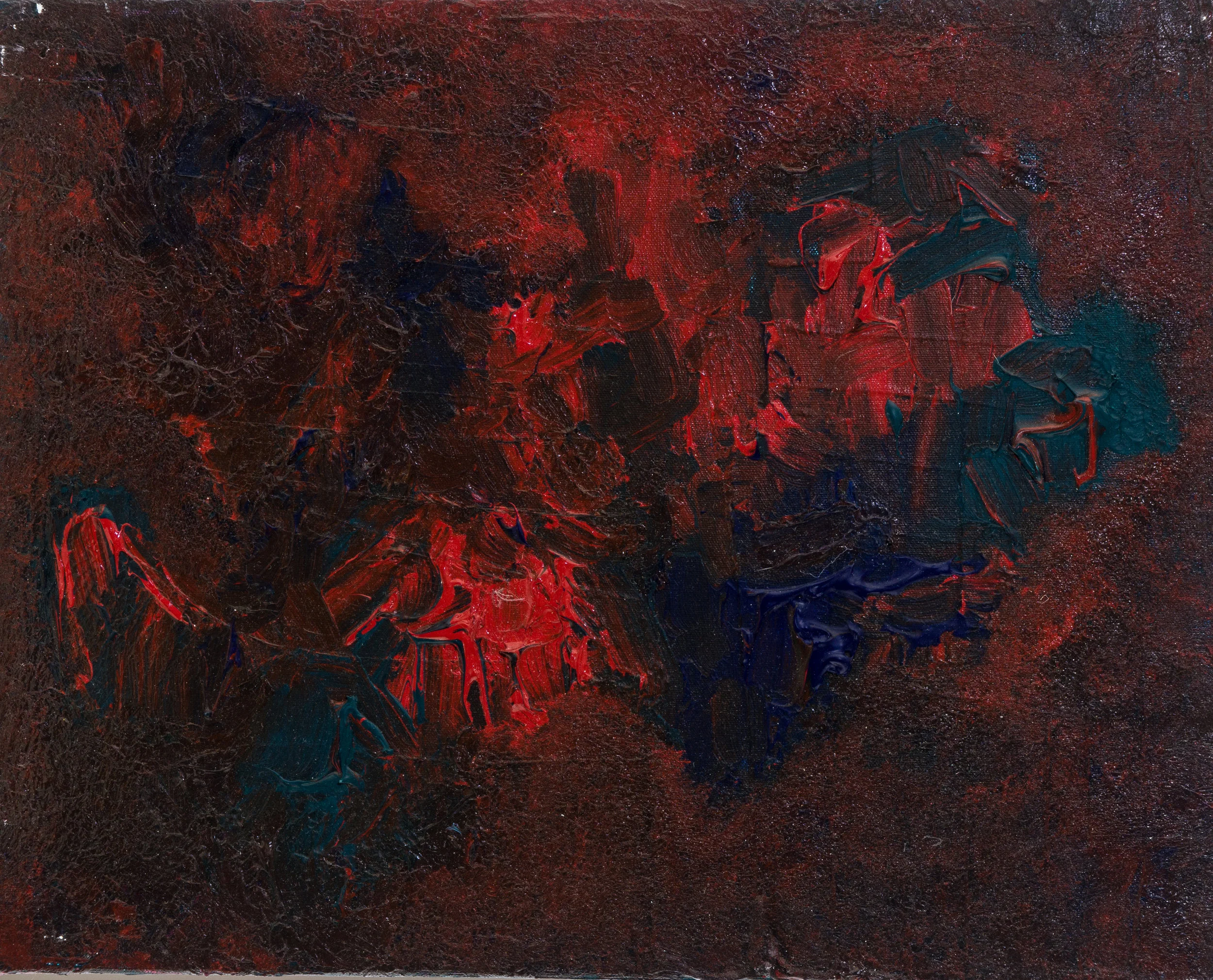 rosy mess, acrylic paint, 16” x 20” (2014)