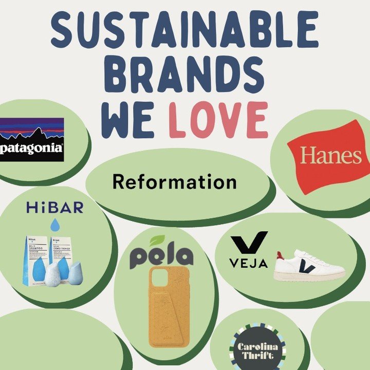 Looking to do some shopping, but want to minimize your environmental impact? Shop sustainable!! Swipe to see some of our favorite sustainable brands ❤️🌿🌳