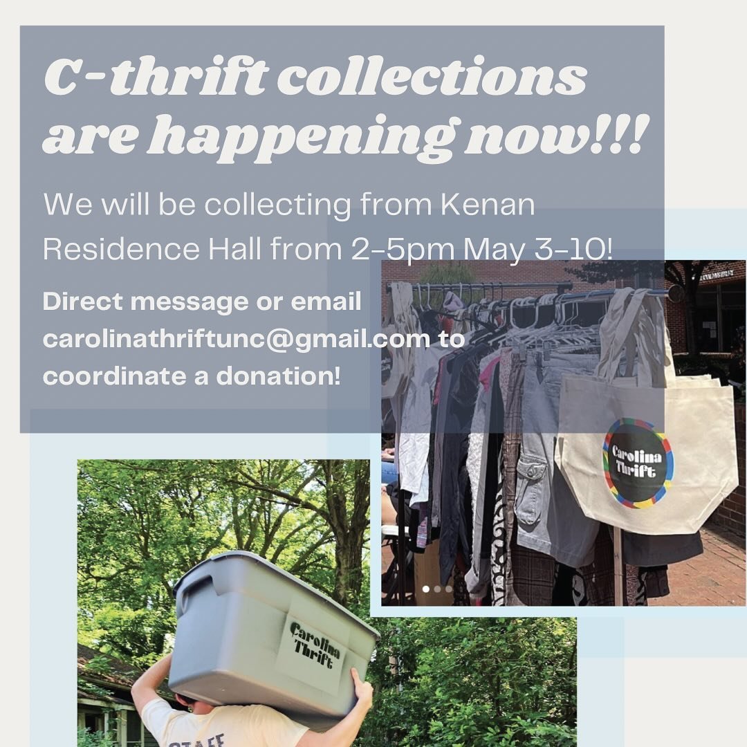 CTHRIFT SPRING COLLECTIONS ARE HAPPENING NOW!! 🎉🥳 If you are moving out of your residence hall, apartment complex or home and have new or gently-used items you would like to donate, please DM us on Instagram or email to coordinate a donation! We wi
