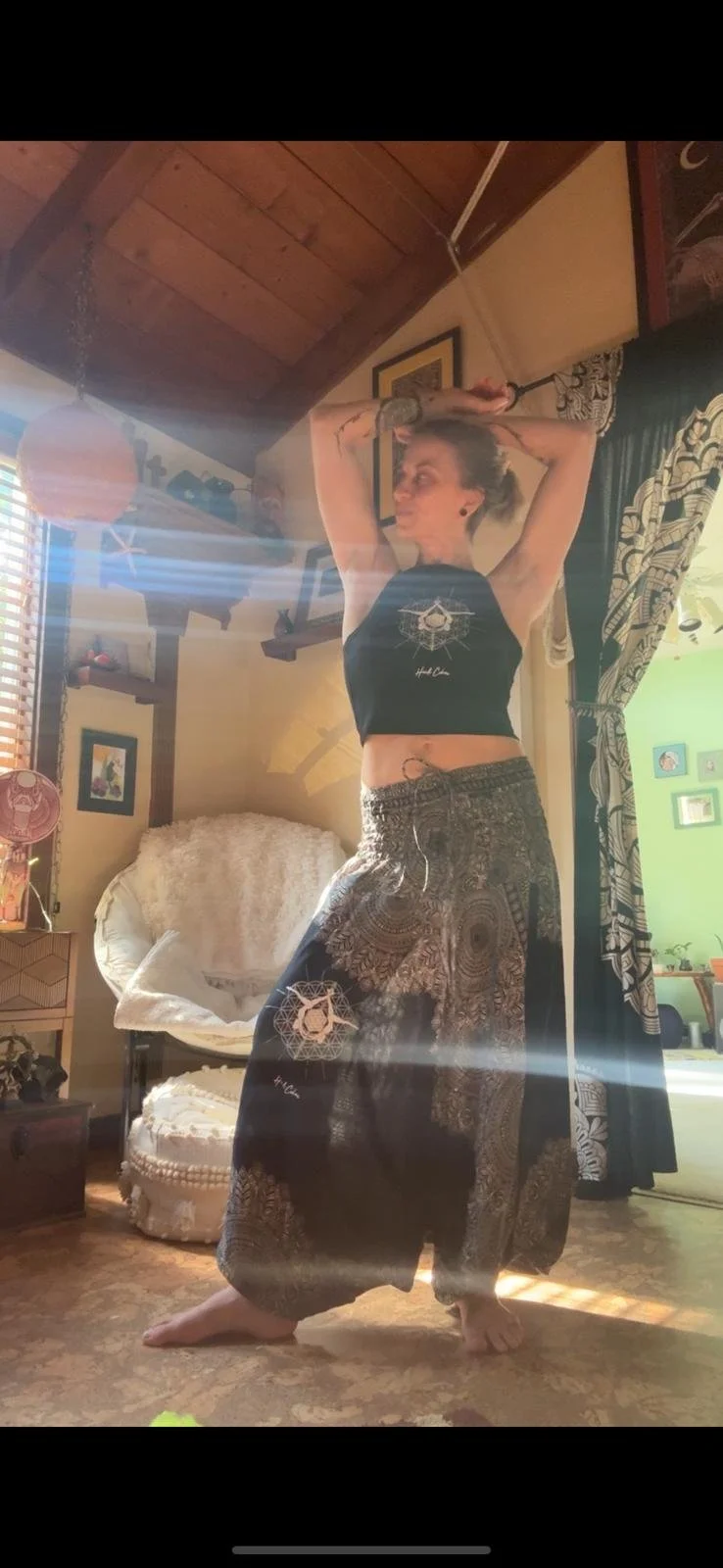 Flower of Life Muscle Cropped Tank