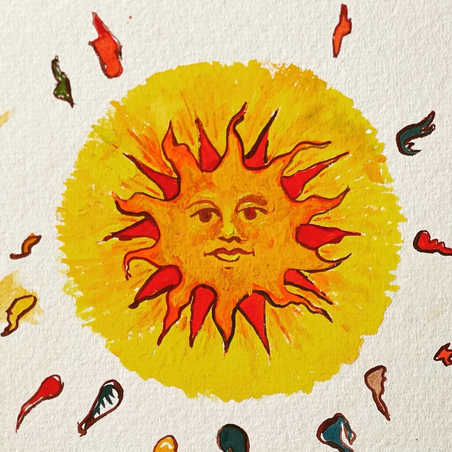 I like to celebrate celestial cycles. They feel natural, internal, timeless.🌻Happy Solstice from this Sunny fellow that I created as one of the friendly esoteric images in the @_taroaro app. It is reminder that the light is always on🌞

@_taroaro is