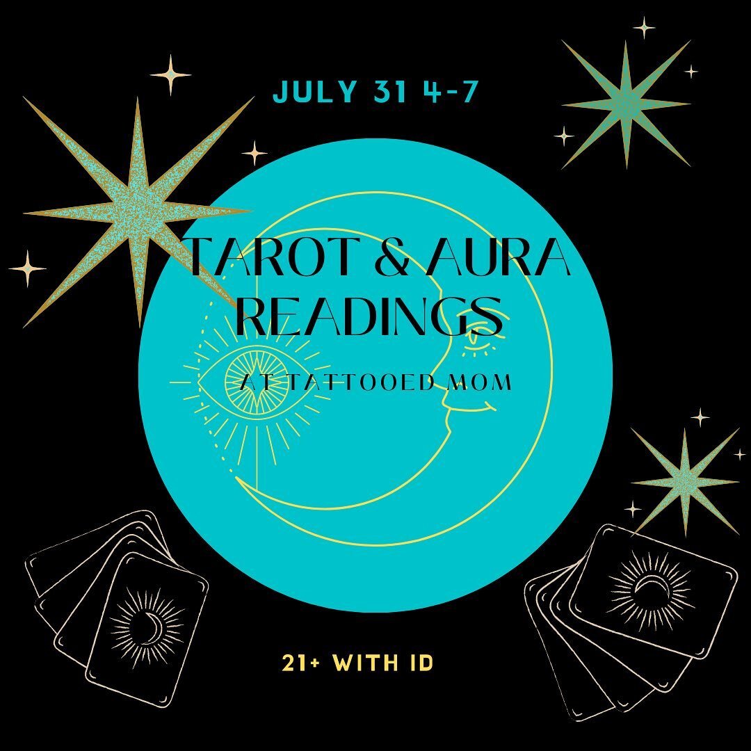 Tarot reading nights are back at @tmoms 🎴so come out!!! Meet your people!! I&rsquo;ll be giving $20 readings along with @reganmaria, @mysticmondays &amp; @liberatedtarot. Also, we are having @innerlightaura offer aura photography! See you there👁👁?