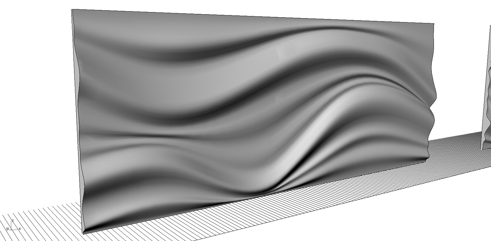 Terraform Design Wall Fixture CAD - Detail View