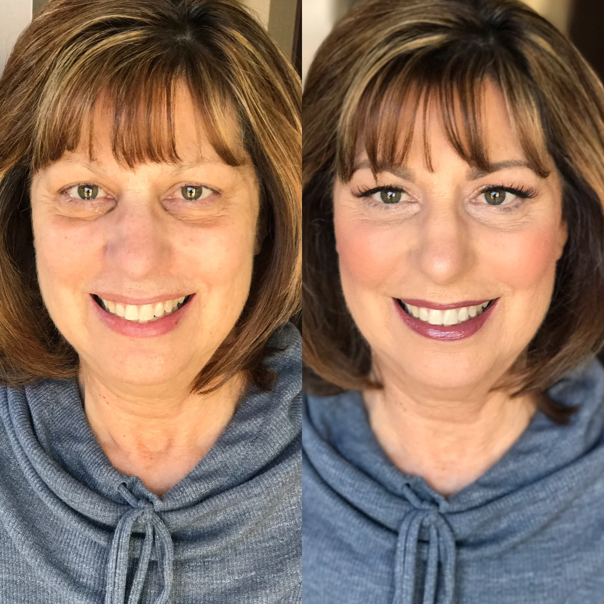 Mother of the Groom. Before and After Makeup by Juliette