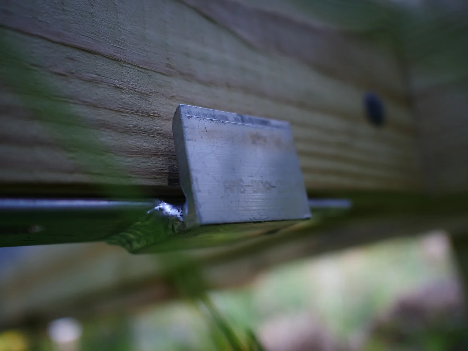 One of two J-Brackets receiving the next section.