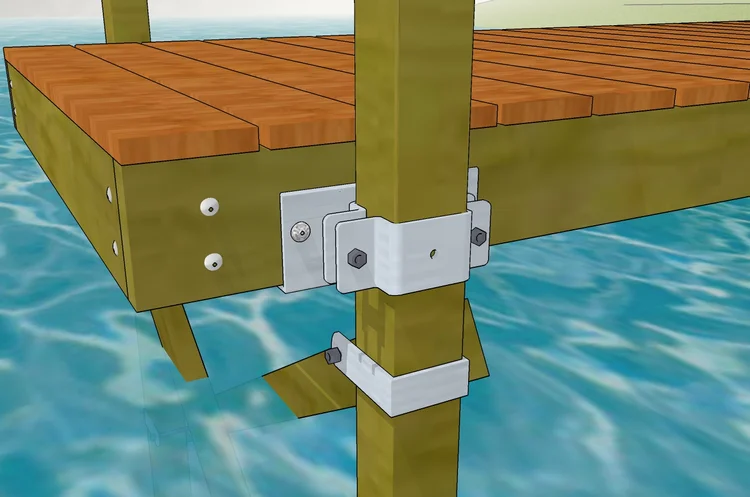 Wood Dock Posts