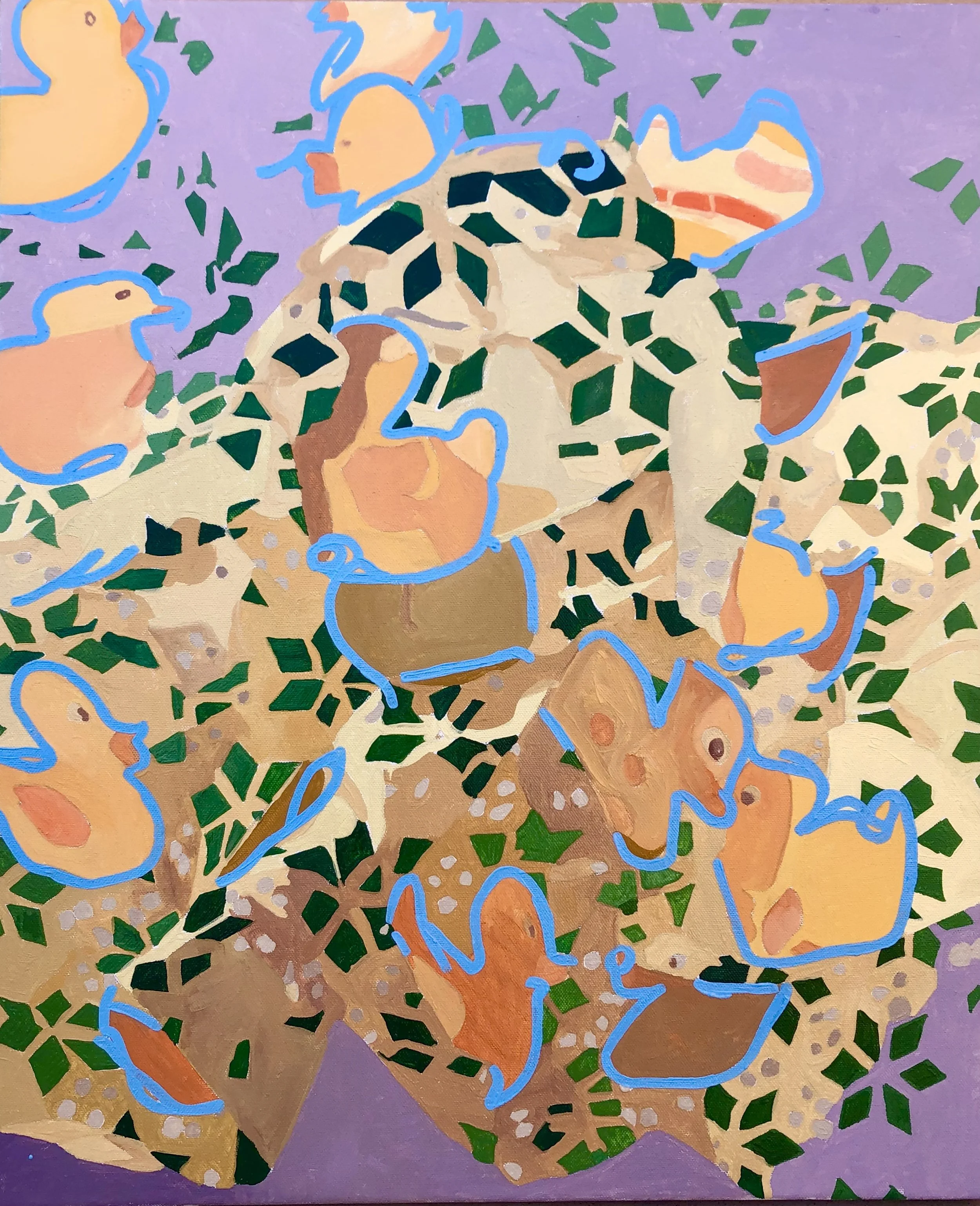 “Honeyed Gazetteer” oil on canvas, 24 x 20” in, 2022