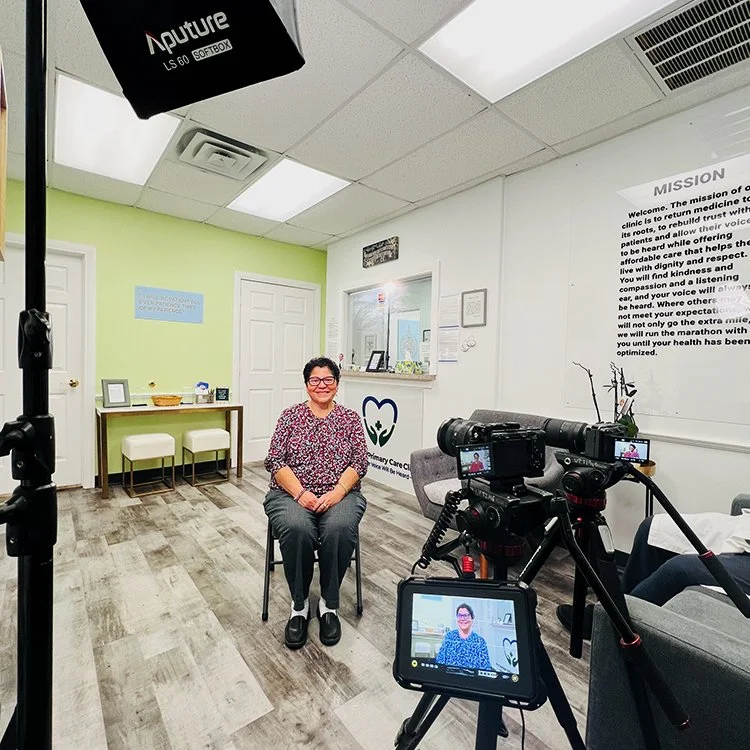 UPTIME Films behind the scenes from an interview with a patient of My Doctor Primary Care Clinic
