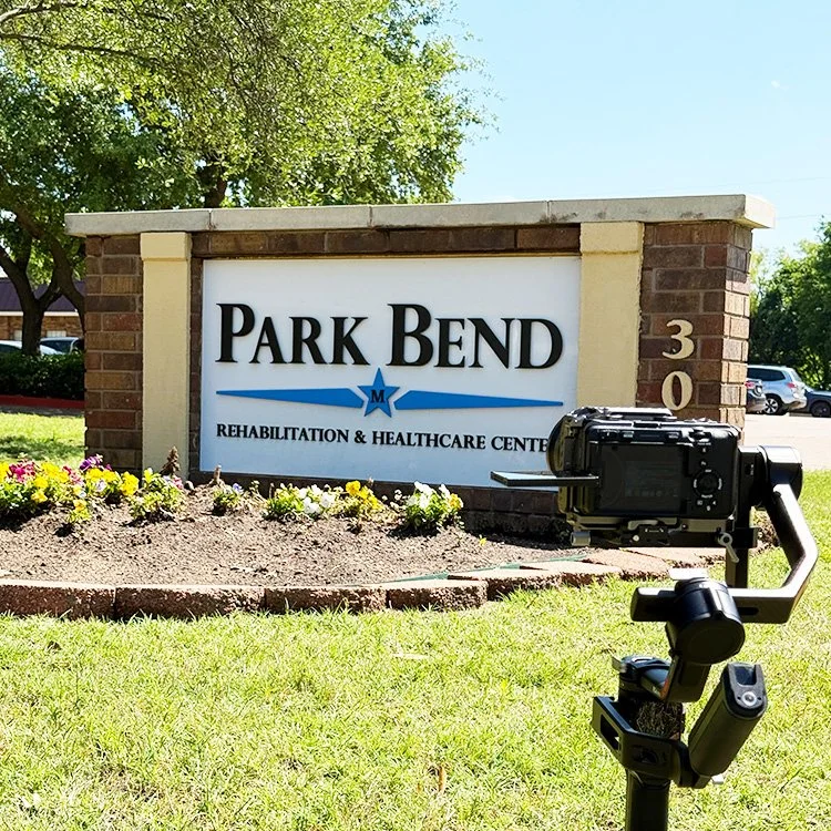 BTS of an UPTIME Films senior living marketing video for momentum skilled services
