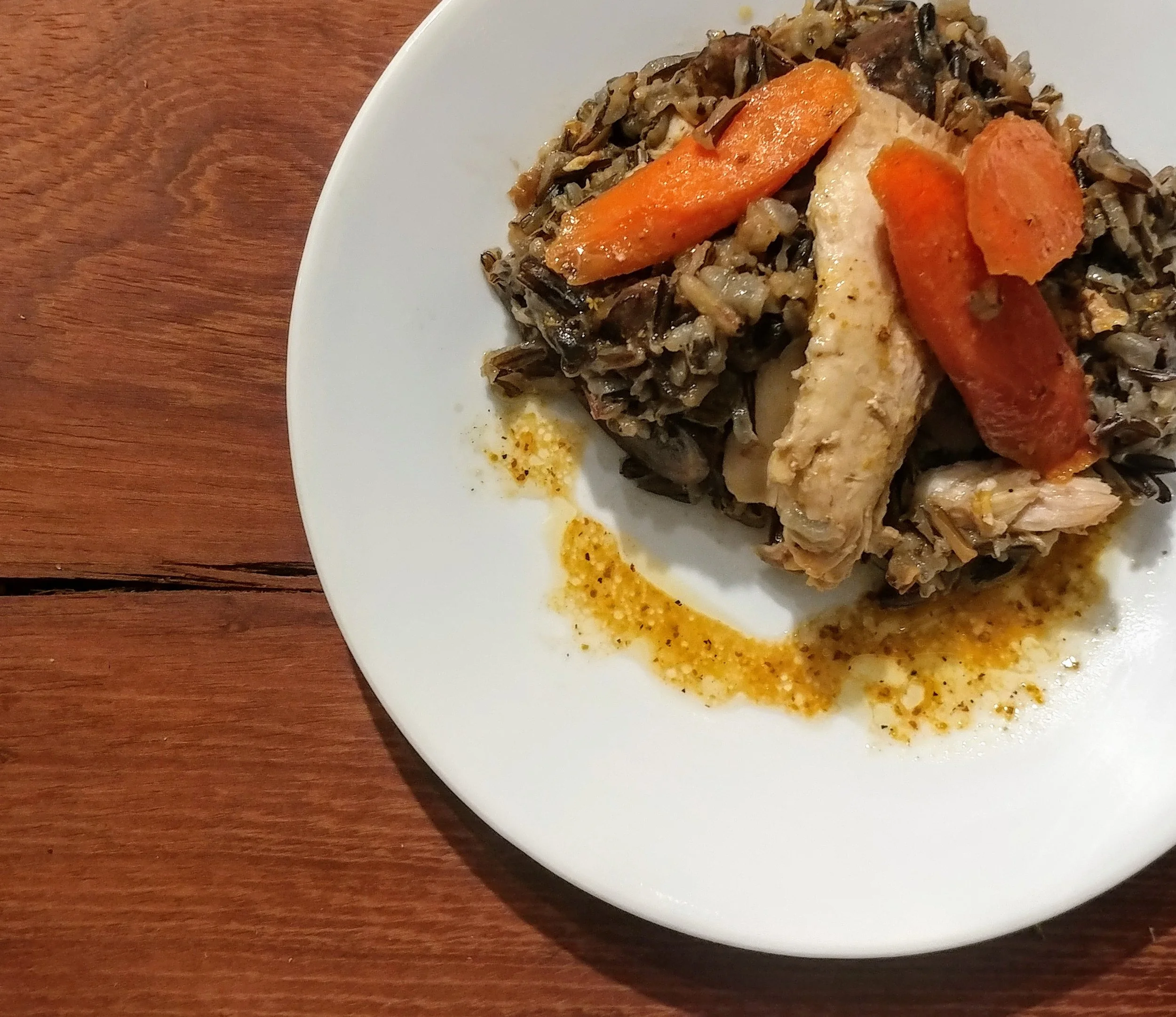 Wild Rice with Mushrooms and Sweet Carrots