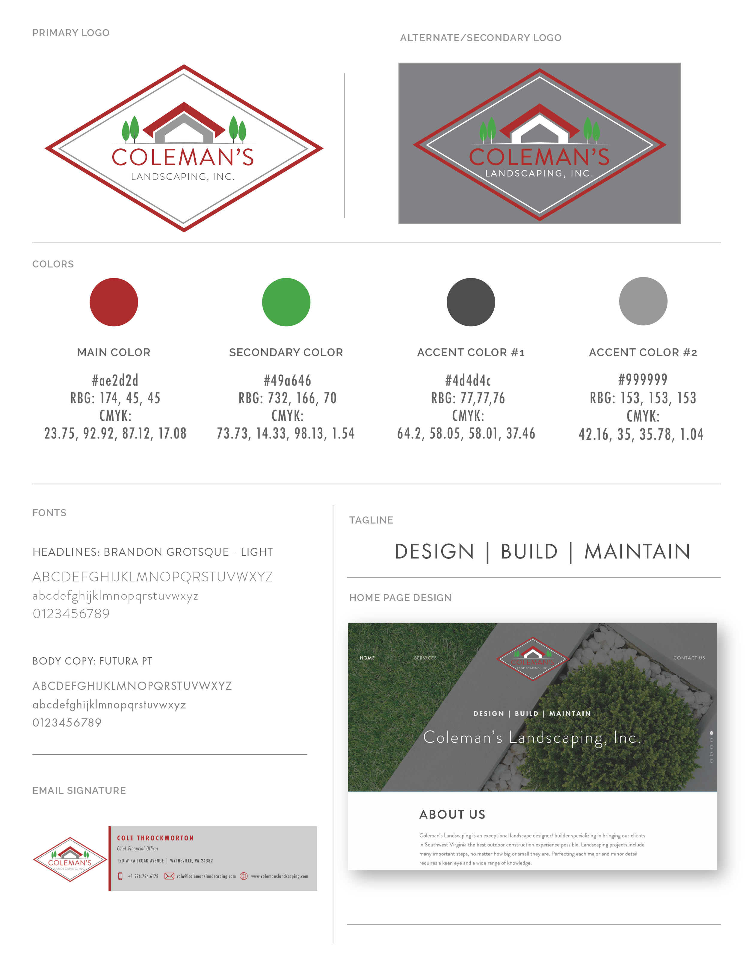 Coleman’s Landscaping Style Guide
