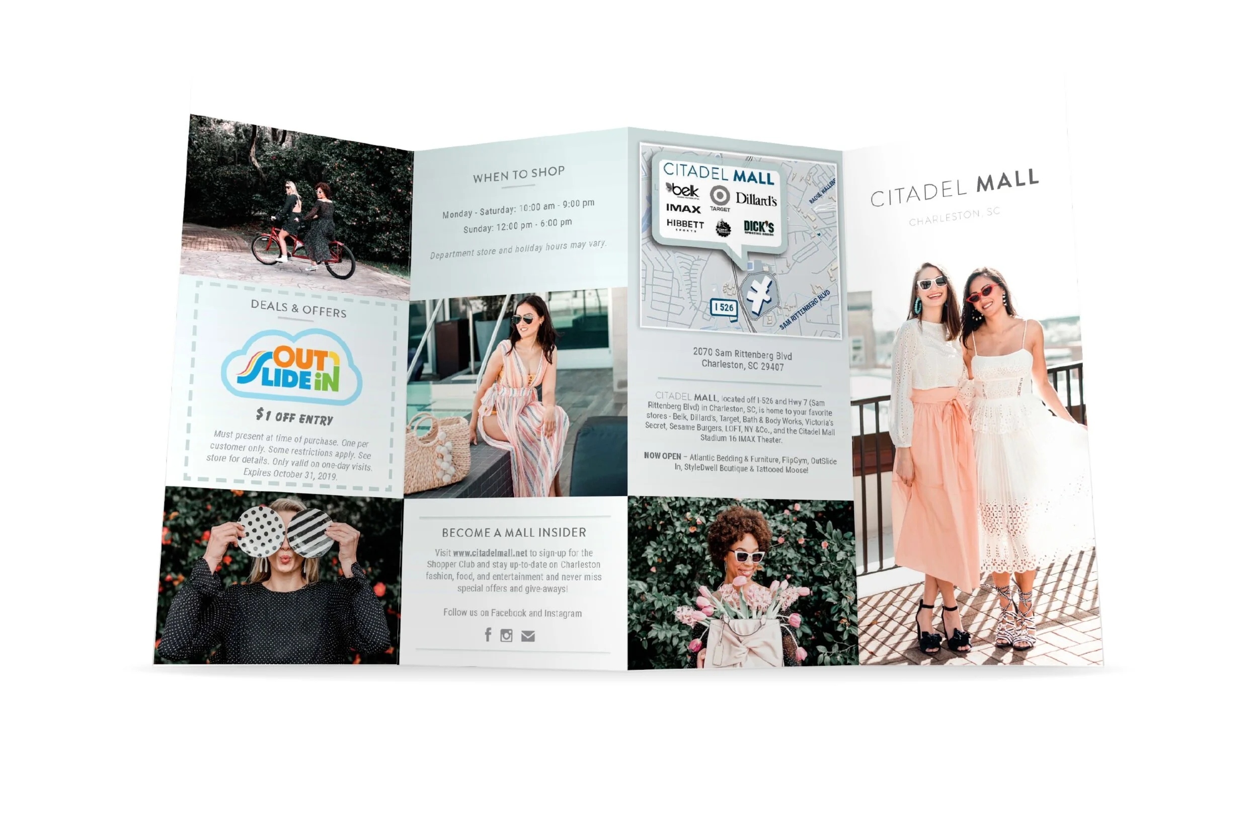 FOLDED BROCHURE FOR RETAIL CENTER