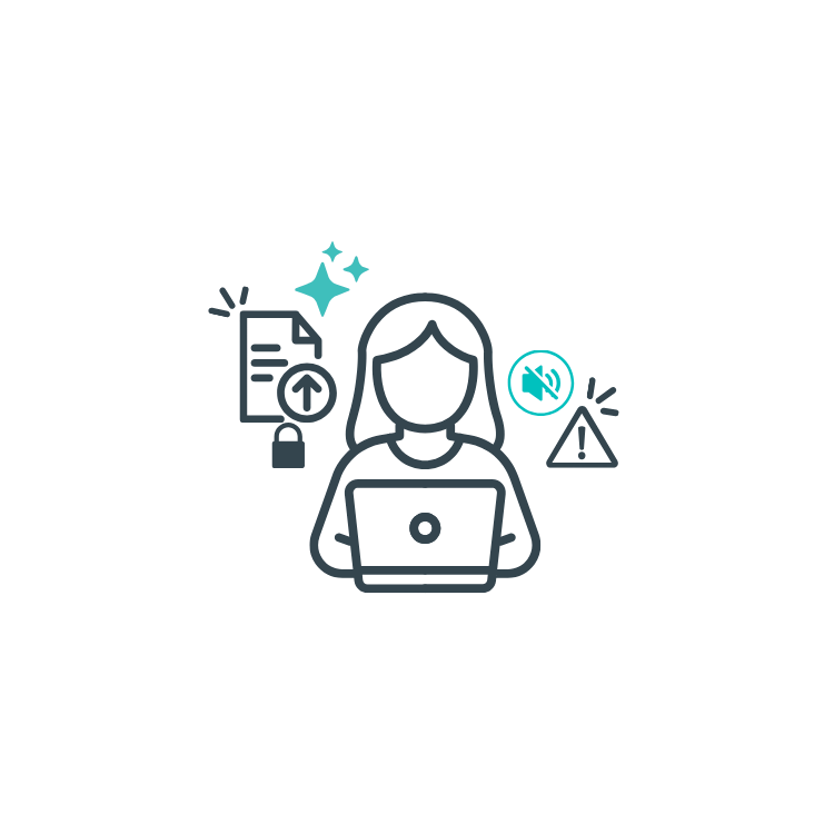 The Rising Threat of Shadow AI an icon of a person uploading a secure document to AI oblivious to the warning signs