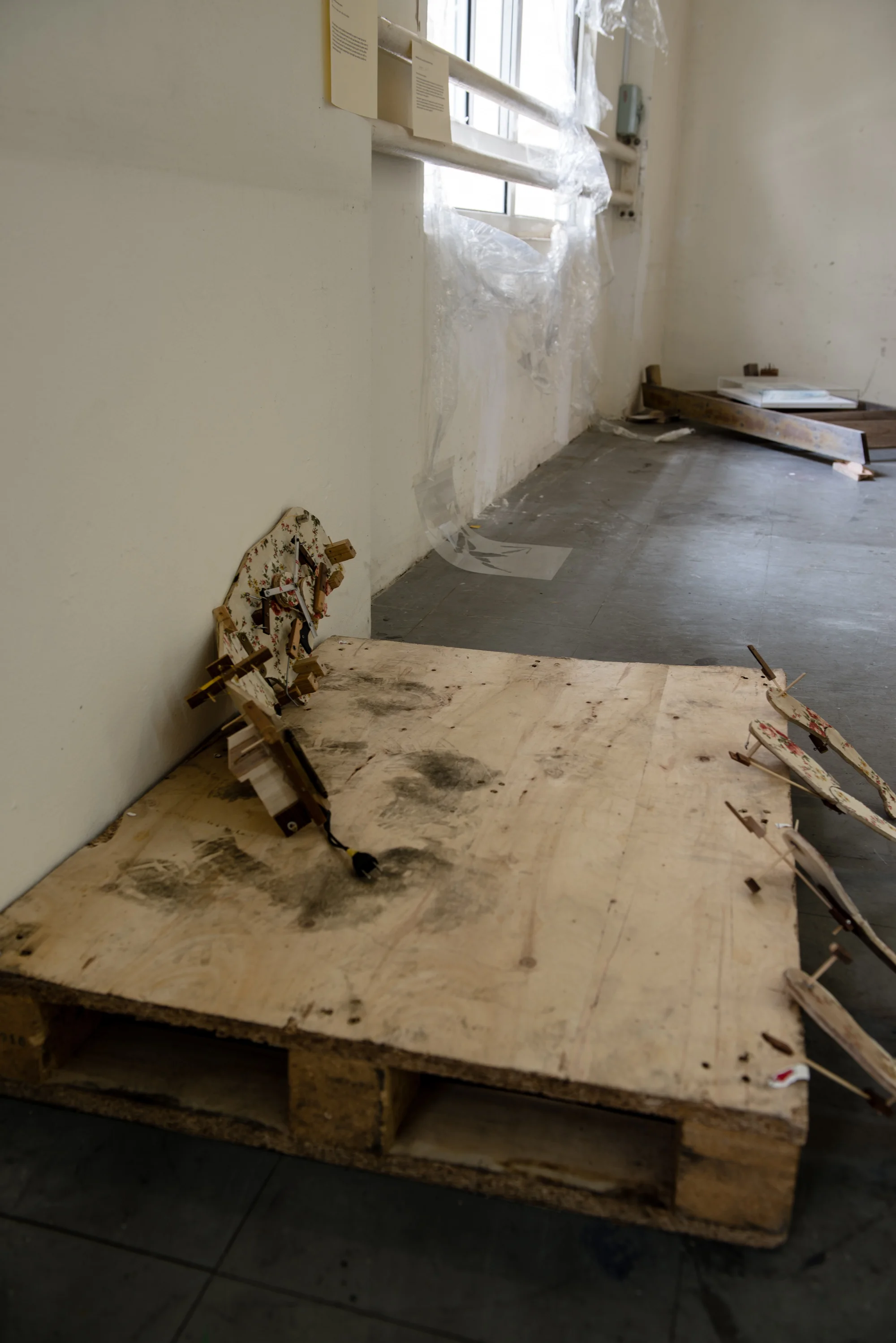 Installation shot from dr/op: Beyond Boundaries showing the work of Hayato Sugii.