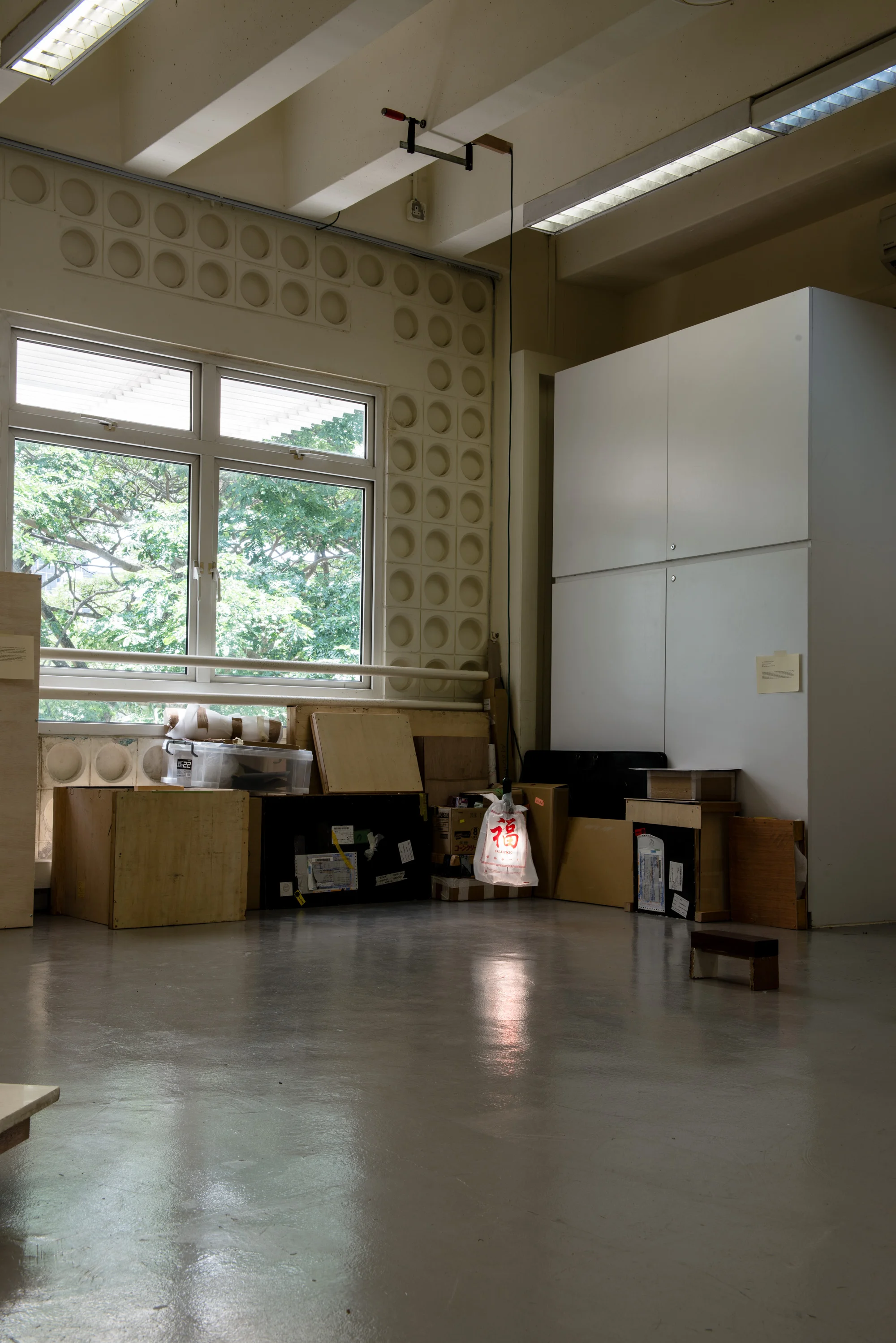 Installation shot from dr/op: Beyond Boundaries showing the work of Taro Furukata.