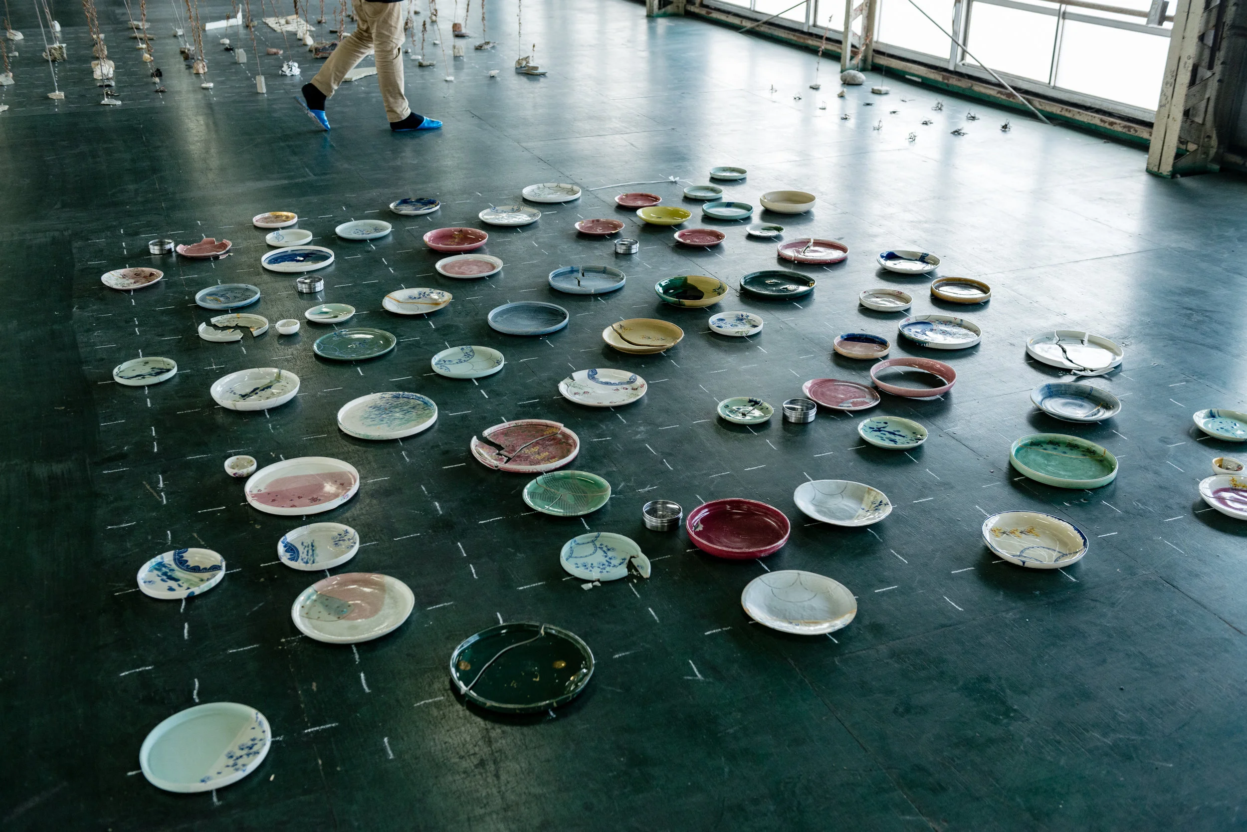 Installation shot from ONLY CONNECT OSAKA (4/F) showing the work of Rozana Musa (detail)