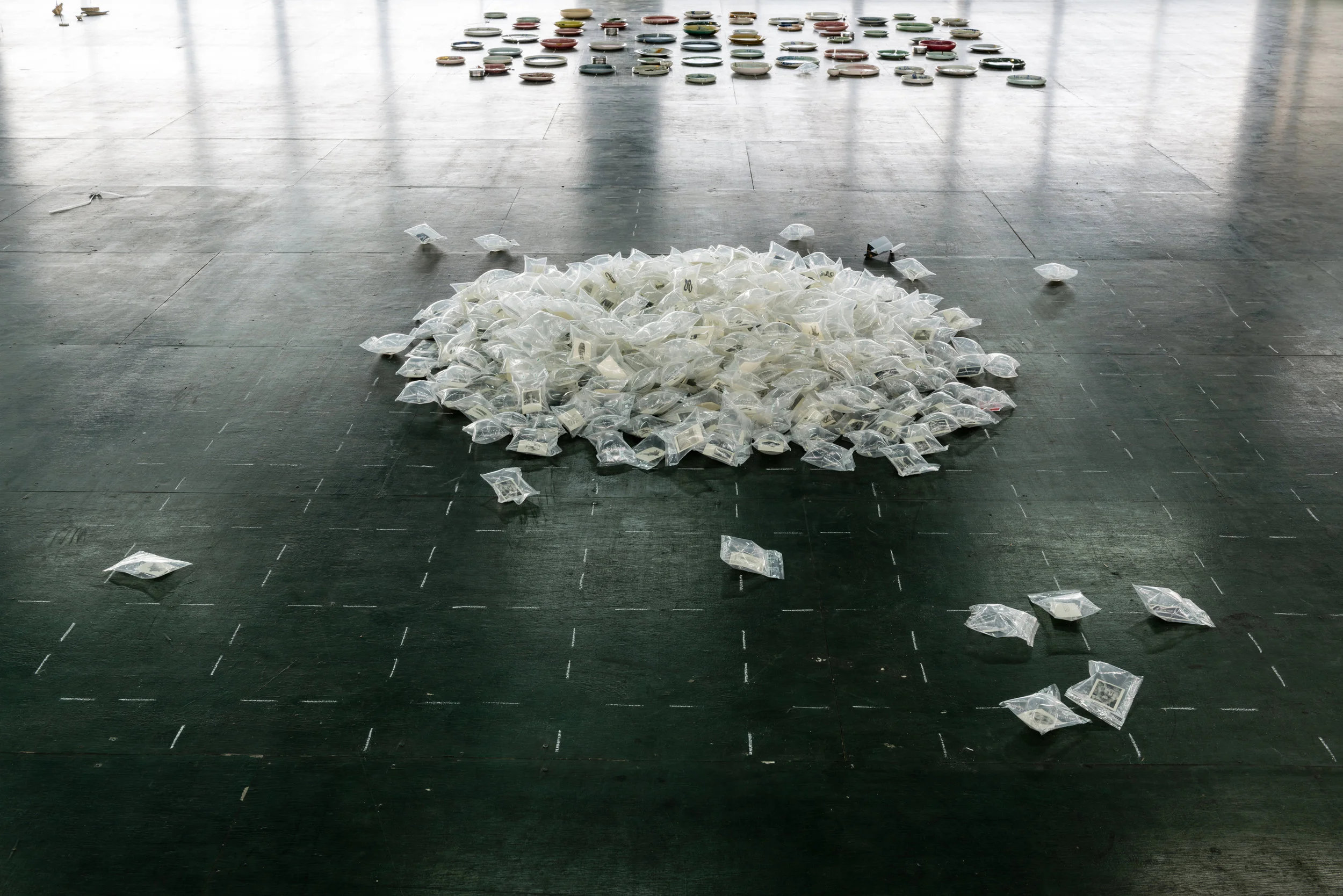 Installation shot from ONLY CONNECT OSAKA (4/F) showing the work of Izat Arif