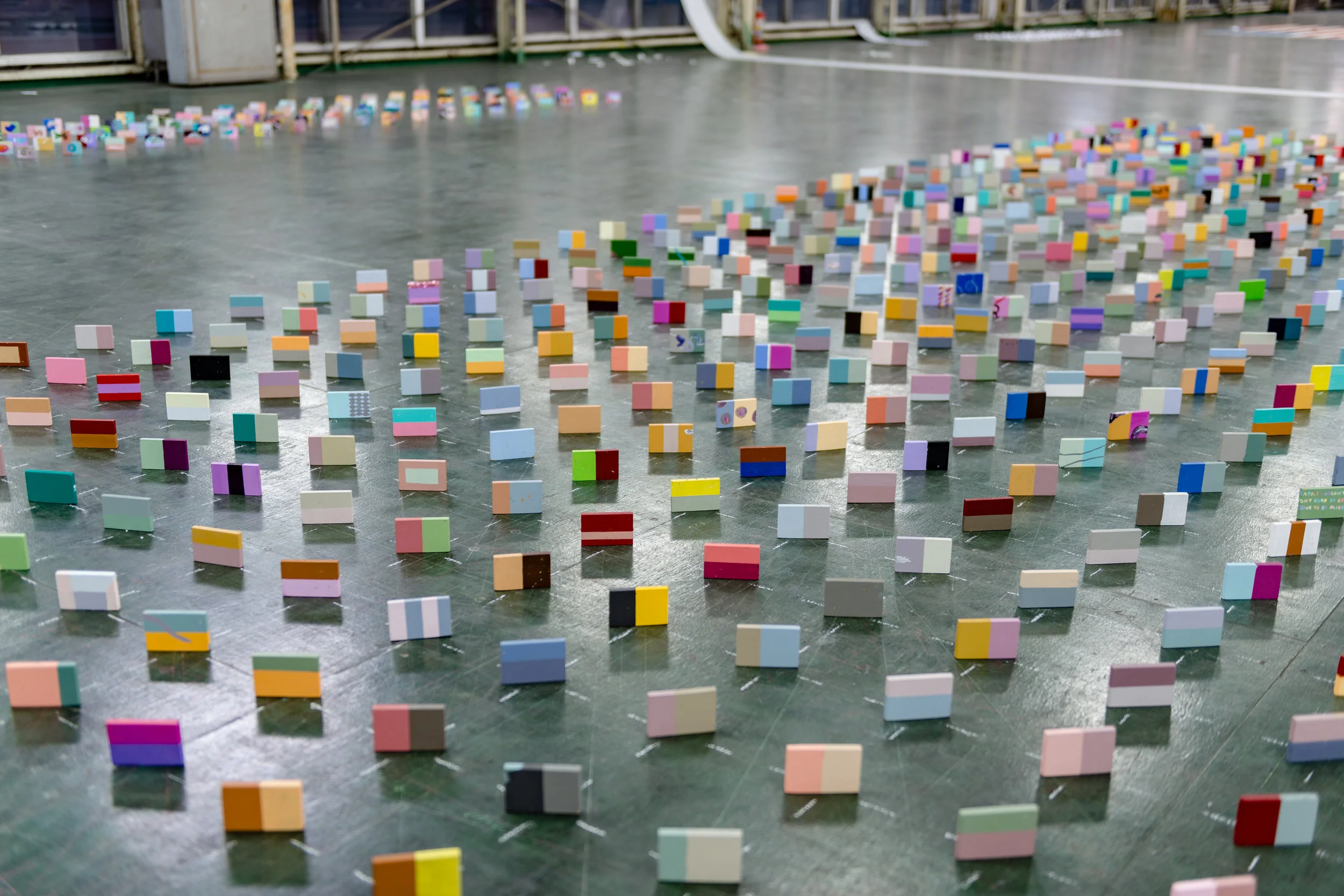 Installation shot from ONLY CONNECT OSAKA (4/F) showing the work of Hitoko Urago