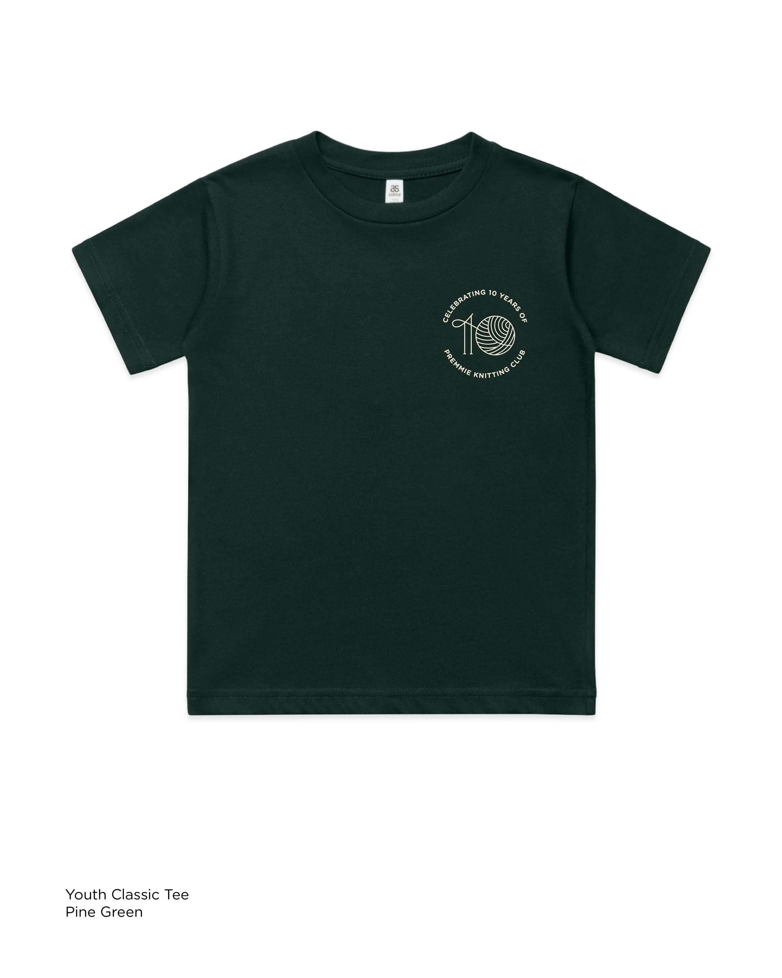 PREORDER: Kids 10 years of PKC t-shirt (cream embroidery)