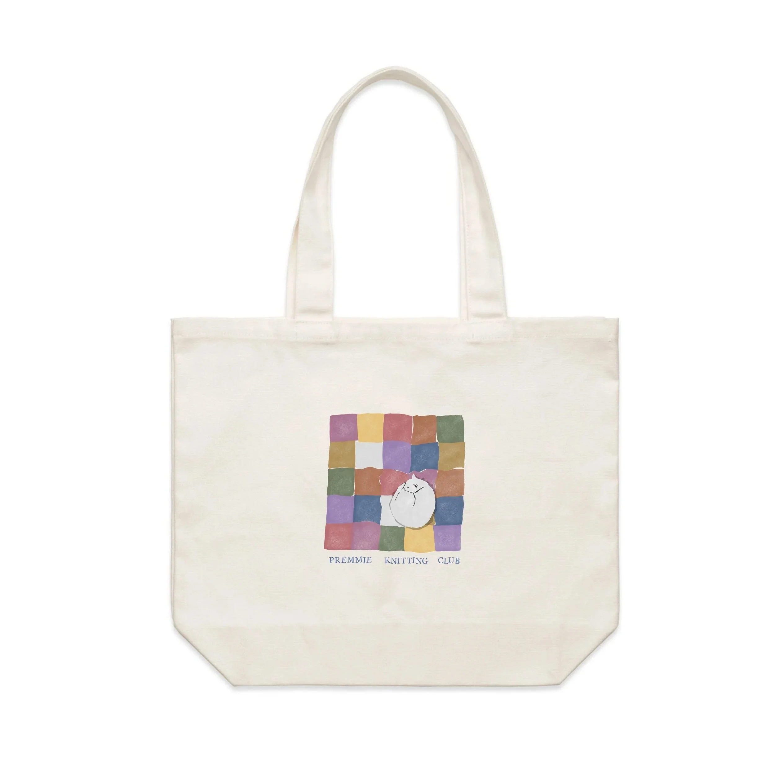PREORDER (MAY Delivery): Peggy square knitting bag (tote)