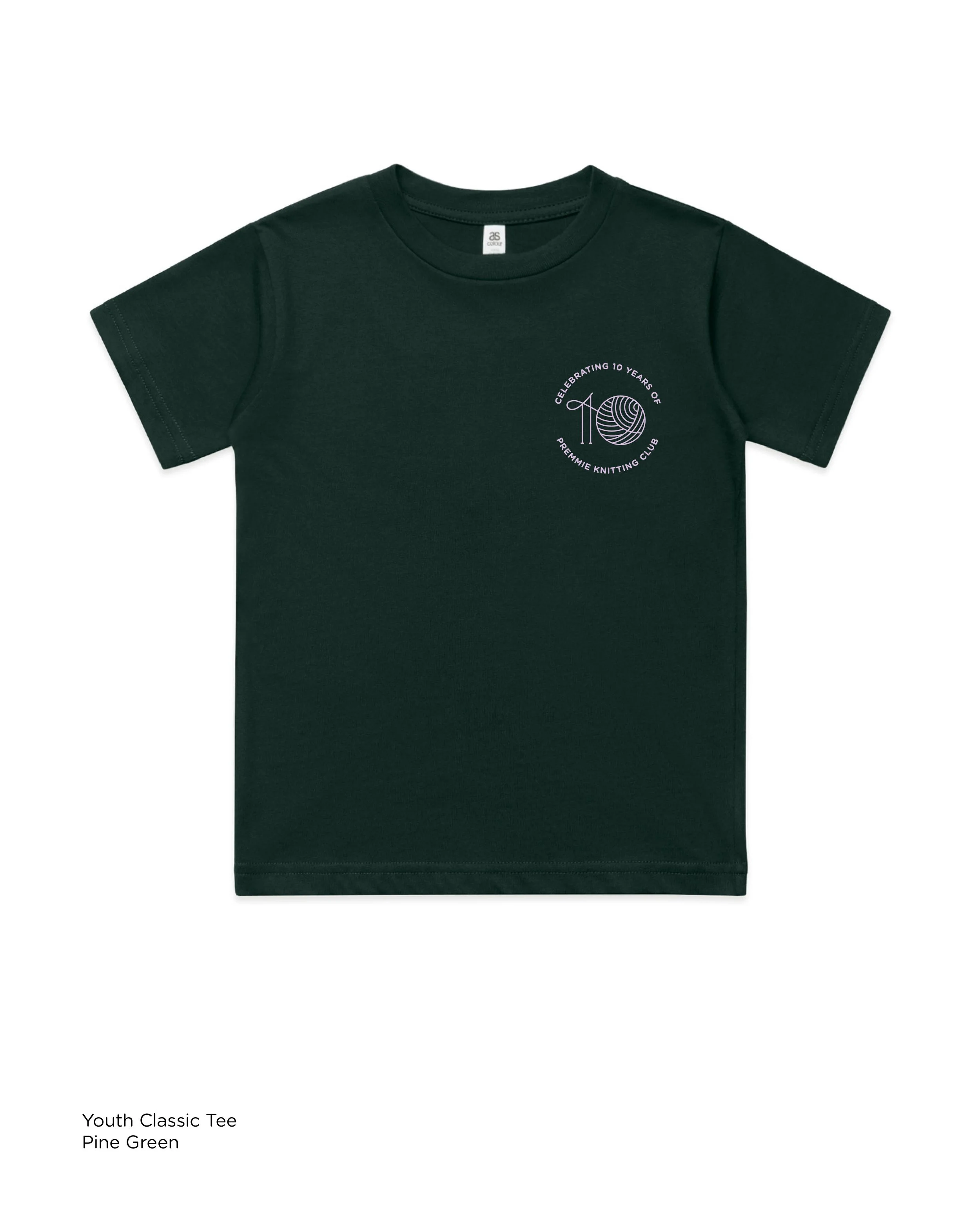 PREORDER: Kids 10 years of PKC t-shirt (lilac embroidery)