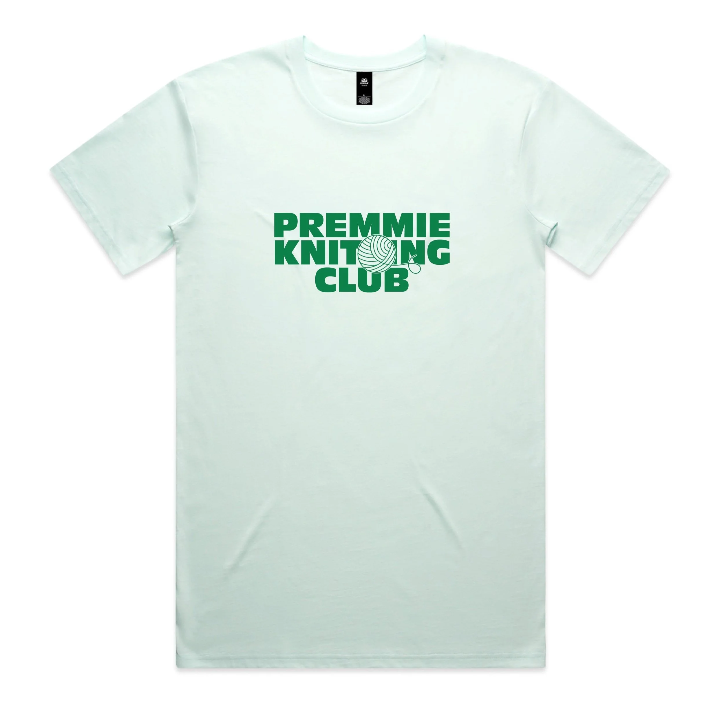 Powder blue Unisex screen printed T-Shirt with red design