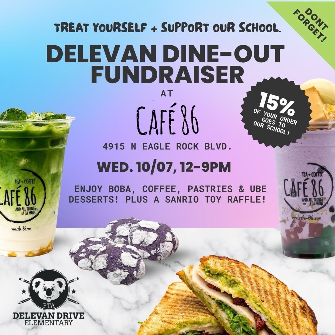 Tomorrow&rsquo;s after-school treat is covered! 🧋

come kick out off Filipino American history month with caf&eacute; 86! Pick up traditional or non-so-traditional Filipino treats at this neighborhood gem! 

Bring the kids for boba or an ube dessert