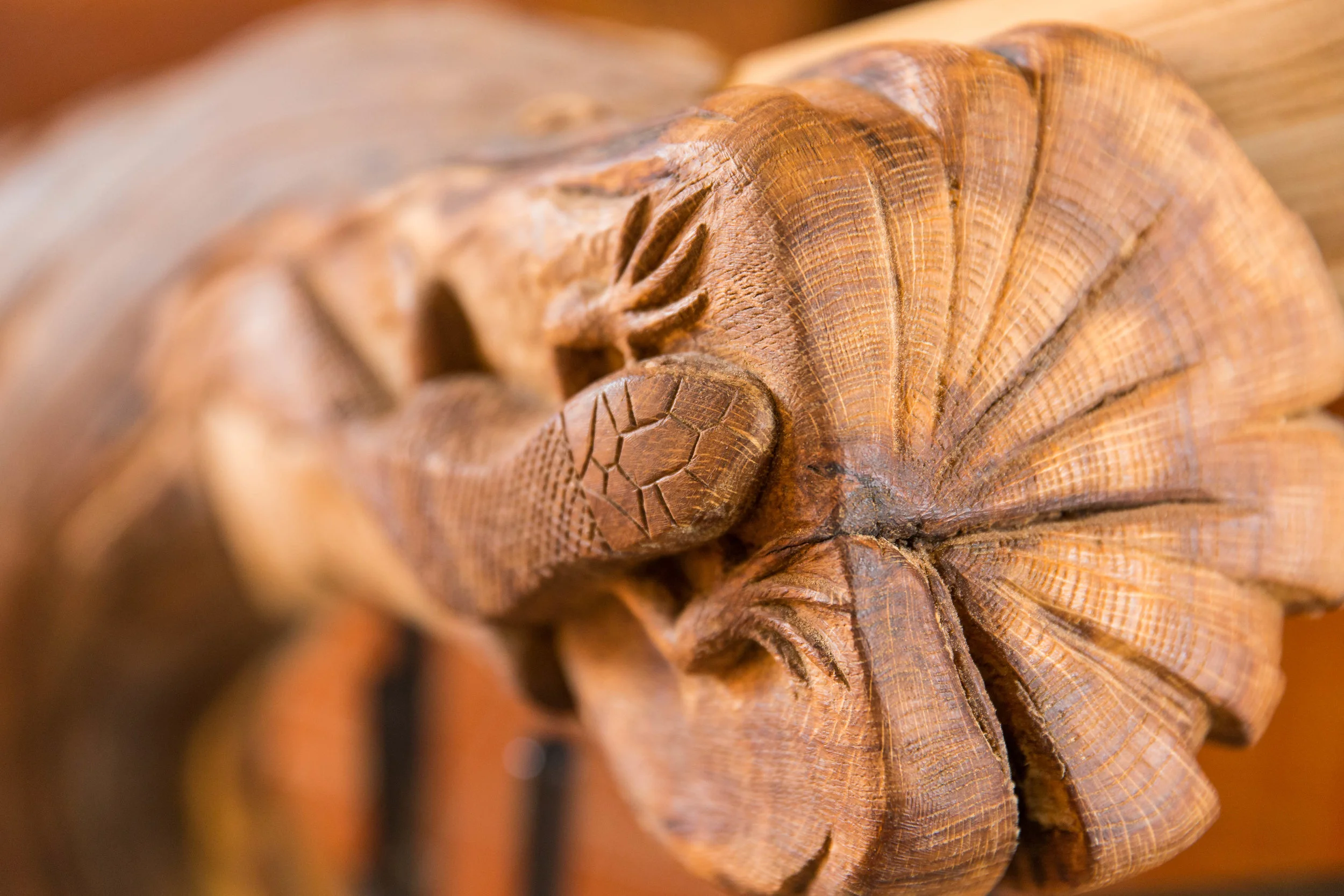 Carved Wooden Lizard 