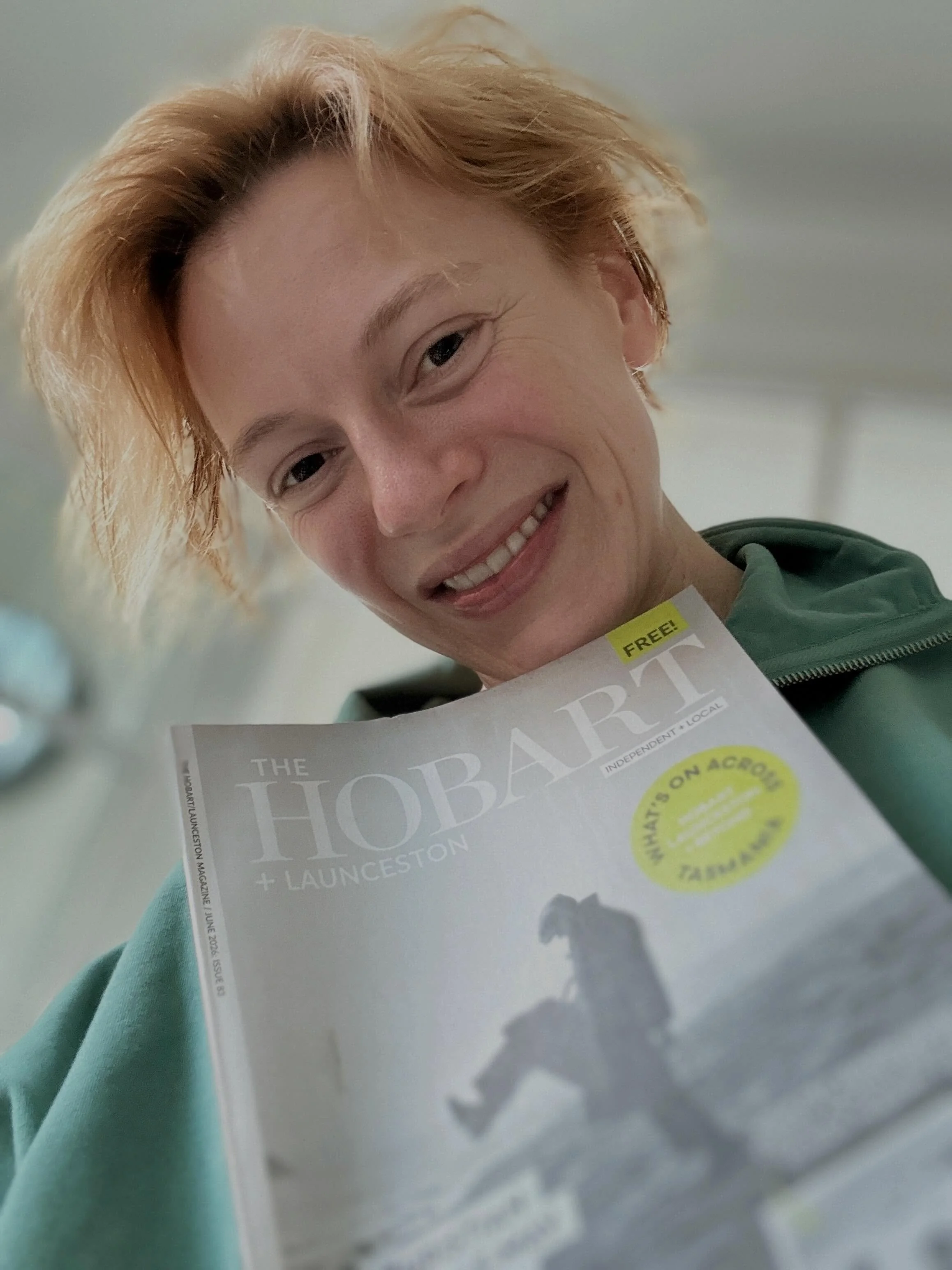 It&rsquo;s trackie season in Tassie. But it&rsquo;s also gig season. And Off Season. 🧣🧦✨

What better way to combine the three than with a cuppa and a curl up on the couch with the June issue of @thehobartmagazine 👌

Thanks for the interview and s